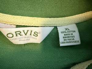 Orvis Sporting Traditions Men's Heavyweight Cotton Green Short Sleeve Polo Shirt